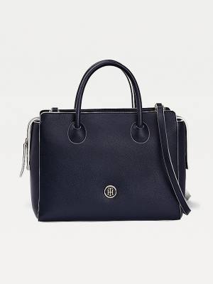 Blue Tommy Hilfiger Charming Tommy Satchel Women's Bags | TH724OGR