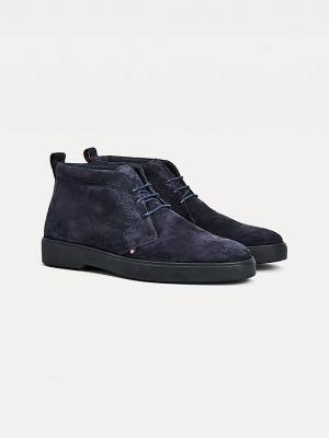 Blue Tommy Hilfiger Classics Suede Lace-Up Ankle Men's Boots | TH152YXA