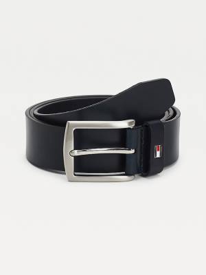 Blue Tommy Hilfiger Denton Leather Men's Belts | TH542WXY