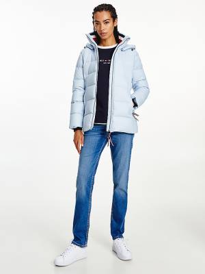 Blue Tommy Hilfiger Down-Filled Padded Women's Jackets | TH281OXG