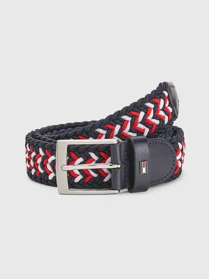 Blue Tommy Hilfiger Elasticated Braided Men's Belts | TH258INQ