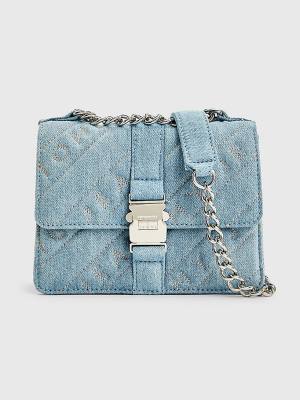 Blue Tommy Hilfiger Embroidery Logo Denim Women's Bags | TH918AUC