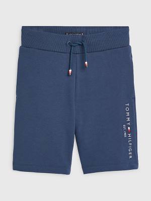 Blue Tommy Hilfiger Essential Drawstring Sweat Shorts Boys' Pants | TH195KOV