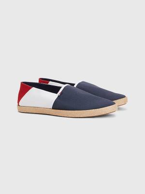 Blue Tommy Hilfiger Essential Espadrilles Men's Casual Shoes | TH468YLC