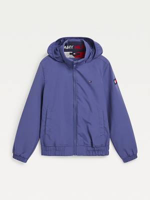 Blue Tommy Hilfiger Essential Hooded Boys' Jackets | TH937JHQ