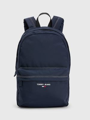 Blue Tommy Hilfiger Essential Logo Backpack Men's Bags | TH261ZDJ