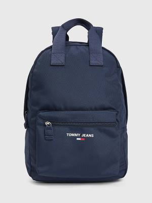 Blue Tommy Hilfiger Essential Logo Backpack Women's Bags | TH705AOJ