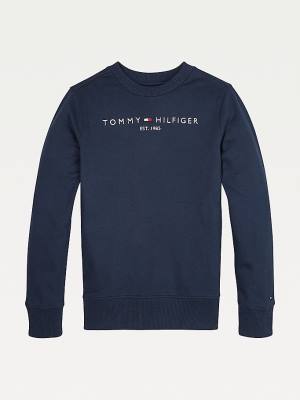 Blue Tommy Hilfiger Essential Logo Boys' Sweatshirts | TH940KHZ