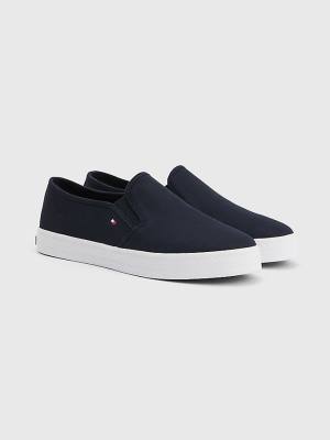 Blue Tommy Hilfiger Essential Nautical Slip-On Women's Sneakers | TH527XZY