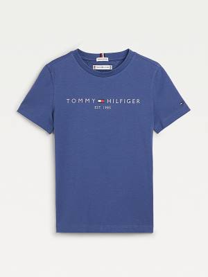 Blue Tommy Hilfiger Essential Organic Cotton Girls' T Shirts | TH172MTX