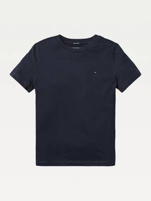 Blue Tommy Hilfiger Essential Organic Cotton Girls' T Shirts | TH583YAR