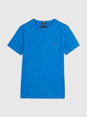 Blue Tommy Hilfiger Essential Organic Cotton Boys' T Shirts | TH859DUQ