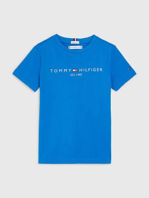 Blue Tommy Hilfiger Essential Organic Cotton Boys' T Shirts | TH941ATM