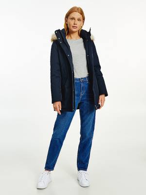 Blue Tommy Hilfiger Essential Padded Parka Women's Coats | TH294HSP