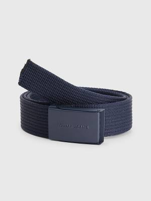 Blue Tommy Hilfiger Essential Webbing Men's Belts | TH625KMI