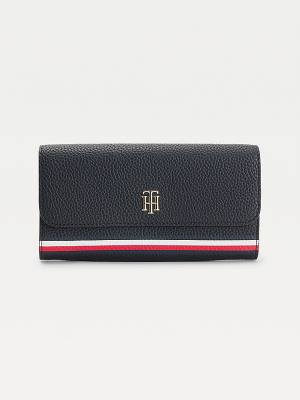 Blue Tommy Hilfiger Large Signature Women's Wallets | TH956GSZ