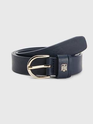 Blue Tommy Hilfiger Leather Monogram Women's Belts | TH216YZK