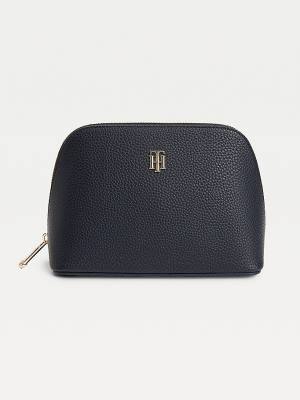 Blue Tommy Hilfiger Logo Washbag Women's Bags | TH568VGB