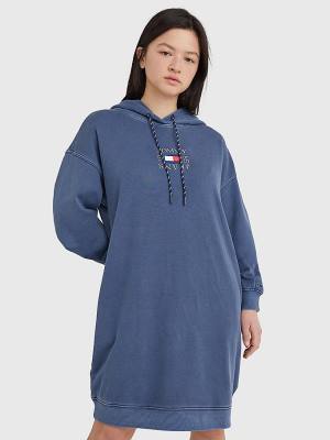 Blue Tommy Hilfiger Logo Women's Dress | TH149LXZ