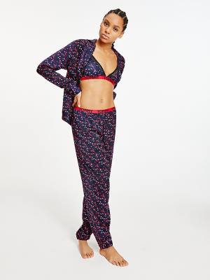 Blue Tommy Hilfiger Long Sleeve Set Women's Pyjamas | TH368JKL