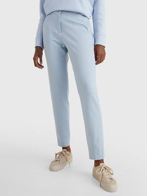 Blue Tommy Hilfiger Michelle Tapered Punto Milano Women's Pants | TH524IDF