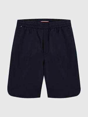 Blue Tommy Hilfiger Murray Wide Fit Twill Men's Shorts | TH274SRE