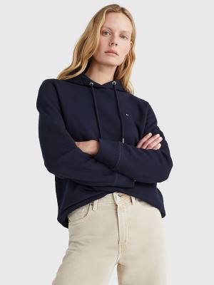 Blue Tommy Hilfiger Organic Cotton Regular Fit Women's Hoodie | TH906FSO