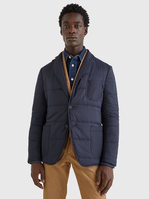 Blue Tommy Hilfiger Padded Slim Fit Men's Jackets | TH847BQA