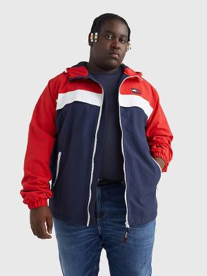 Blue Tommy Hilfiger Plus Chicago Windbreaker Men's Jackets | TH062DYN