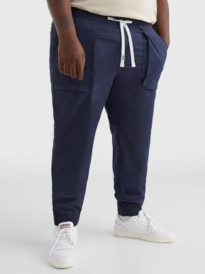 Blue Tommy Hilfiger Plus Scanton Slim Fit Joggers Men's Pants | TH601YQN