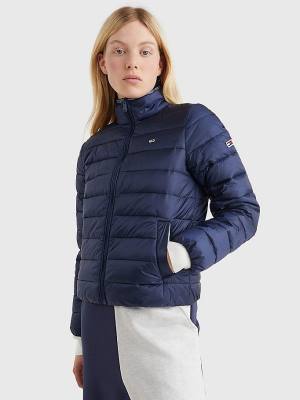 Blue Tommy Hilfiger Quilted Zip-Thru Women's Jackets | TH798CXI