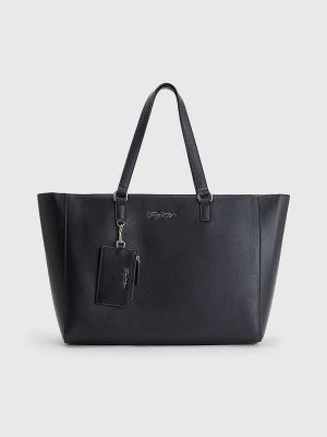 Blue Tommy Hilfiger Signature Logo Tote Women's Bags | TH078HBT