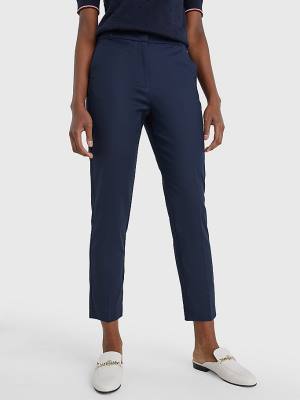 Blue Tommy Hilfiger Slim Ankle Women's Pants | TH231HAF