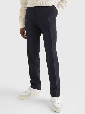 Blue Tommy Hilfiger Slim Fit Men's Pants | TH651QYD