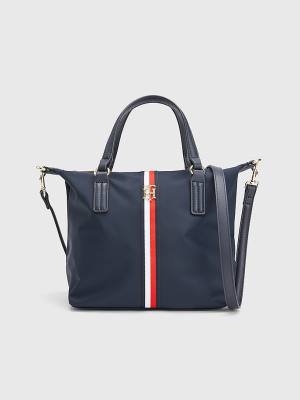 Blue Tommy Hilfiger Small Signature Tote Women's Bags | TH045BAO