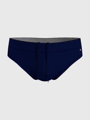 Blue Tommy Hilfiger Solid Colour Briefs Men's Swimwear | TH268XCS