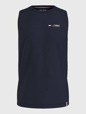 Blue Tommy Hilfiger Sport Essential Performance Training Tank Top Men's T Shirts | TH842SIV