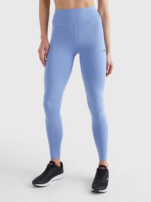 Blue Tommy Hilfiger Sport Performance Full Length Women's Leggings | TH682TVW