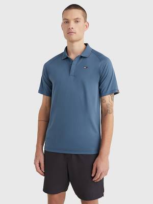 Blue Tommy Hilfiger Sport Performance Men's Polo Shirts | TH284URN