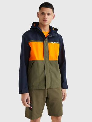 Blue Tommy Hilfiger Sport Performance Water Repellent Men's Jackets | TH905RCP