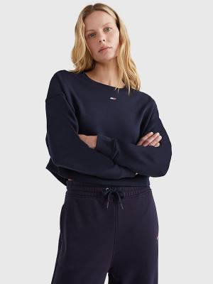 Blue Tommy Hilfiger Sport Repeat Logo Women's Sweatshirts | TH651RTB