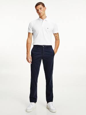 Blue Tommy Hilfiger Stretch Cotton Chinos Men's Pants | TH230OSP