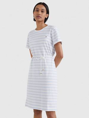 Blue Tommy Hilfiger Stripe Women's Dress | TH634AHR