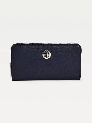 Blue Tommy Hilfiger TH Core Large Zip Women's Wallets | TH827LRU