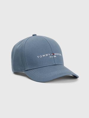 Blue Tommy Hilfiger TH Established Baseball Cap Men's Hats | TH948IDW