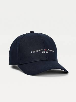 Blue Tommy Hilfiger TH Established Organic Cotton Cap Men's Hats | TH317EOD