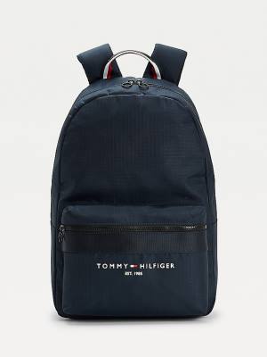 Blue Tommy Hilfiger TH Established Recycled Polyester Backpack Men's Bags | TH506MLC