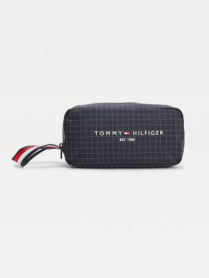 Blue Tommy Hilfiger TH Established Water Repellent Washbag Men's Bags | TH194JHF