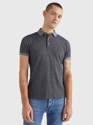 Blue Tommy Hilfiger TH Flex Slim Fit Men's Polo Shirts | TH169BAN