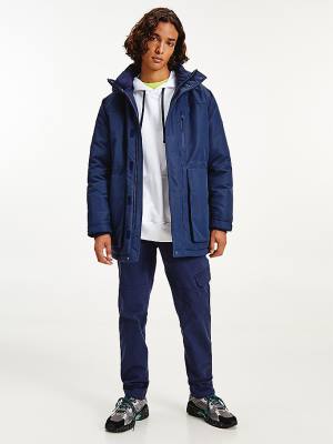 Blue Tommy Hilfiger Tech Padded Parka Men's Jackets | TH138JTM